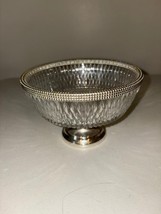 Hogri Silver Plated Crystal Nut Bowl from W Germany Vintage Great Condition - $14.85