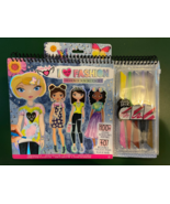Fashion Angels Portfolio Fashion Design Sketch Set w/Stencils, Stickers,... - €21,18 EUR