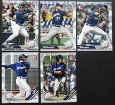 2019 Bowman Milwaukee Brewers Paper Base Team Set 5 Baseball Cards - $3.75