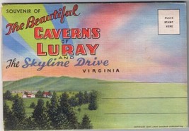 Postcard Booklet Caverns Of Luray &amp; Skyline Drive Virginia - £2.83 GBP
