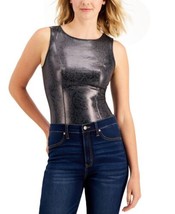 allbrand365 designer Womens Intimate Faux Leather Snake Print Bodysuit, ... - $50.00