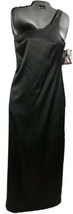 New RAMPAGE Sz 9 M Long Asymmetrical Black Formal Dress Beaded Satin Prom w Slit - £23.47 GBP