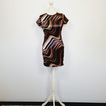 Urban Outfitters - BNWT -Brown Swirl Sateen Cut Out Mini Dress - Small - RRP £49 - £18.04 GBP