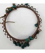 Vintage glass multicolor bead fringe bangle bracelet - $171.34 MXN