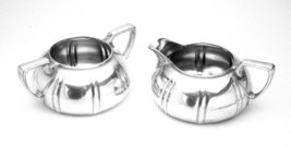 Forbes Sp Co 5” Sterling Silver Round Polished Sugar Bowl &amp; Creamer 3607 - £19.46 GBP