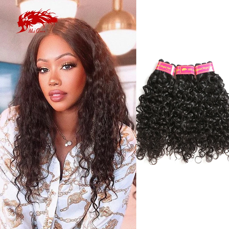 Ali Queen Water Wave Raw Virgin Hair Brazilian Virgin Human Hair Bundle Hair - £79.62 GBP+