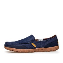 susugrace 2021 new men canvas casual loafers spring summer flats slip-on light d - £32.40 GBP