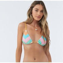O&#39;Neill Mayan Stripe Cayo Swim Bikini Top Triangle String Ties Colorful XL - £14.35 GBP