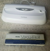 Rival Seal-A-Meal Vacuum Food Sealer VS107 Tested Works plus Rival Vacu-Rolls - £11.67 GBP