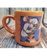 Disney Tigger Mug Diner Style Heavy 10 oz Orange Purple Yellow Winnie th... - £15.54 GBP