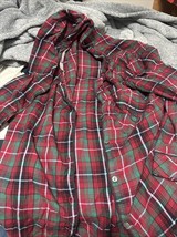 Victoria’s Secret Green Plaid Logo size small Flannel Long Sleeve Sleep ... - $187.07 MXN