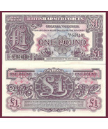 Great Britain Armed Forced Voucher P M22, 1 Pound, 1948 Post WWII UNC $3CV - $37.17 MXN