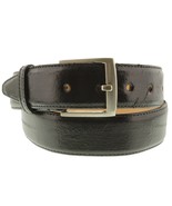 Mens Western Dress Belt Black Real Eel Skin Leather Removable Buckle Siz... - $82.04 CAD