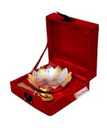 Prisha India Craft Silver &amp; Gold Plated on Brass Designer Dry-fruit Bowl... - £15.56 GBP