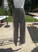 Nwt Talbots Black&amp;White Check Velour Pants 14W $109 - £27.37 GBP