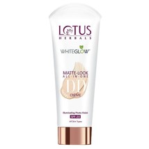 Lotus Herbals Whiteglow Matte Look All In One DD Crème SPF 20 Natural Beige 50gm - £16.72 GBP