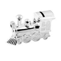 Christening Gifts. Boys Girls. Silver Train Money Box 6289  - $58.00