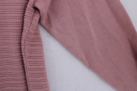 Hilary Radley Women&#39;s V-Neck Long Sleeve Sweater SZ L Blush Pink Sweatsh... - £4.70 GBP