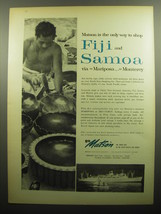 1957 Matson Lines Cruise Ad - Matson is the only way to shop Fiji and Samoa - £13.80 GBP