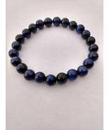 Sapphire Tiger&#39;s Eye Gemstone Bracelet - £14.58 GBP