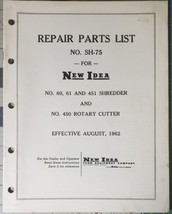 New Idea Repair Parts List for Shredders and Rotary Cutter - $16.83