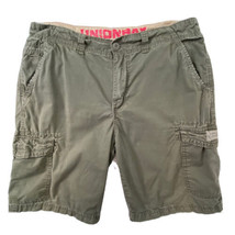Unionbay Cargo Shorts Mens size 34 Cotton Relaxed Bermuda Pockets Green - £17.91 GBP