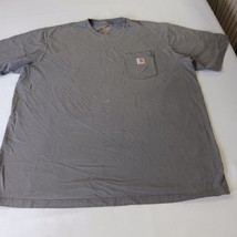 Carhartt T-Shirt Men's 2XL Tall Original Fit Gray Short Sleeve Pocket K87 CHR image 11