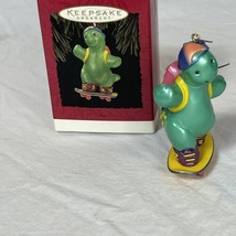 Hallmark Keepsake 1994 Ornament SON Green Dinosaur on Skateboard - £6.69 GBP