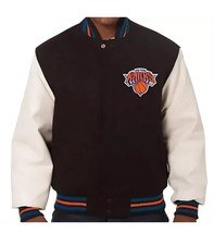 New York Knicks “” Varsity Jacket – Black &amp; White Edition - $140.00+