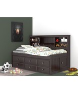 Claire Twin Size Storage Daybed in Espresso - $20,674.81 MXN