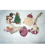 Vintage Looking 6 Rustic Country Miniature Christmas Tree Ornaments  - $6.79 CAD