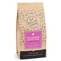 NEW ENGLAND COFFEE STRAWBERRY SHORTCAKE WHOLE BEAN COFFEE 16OZ - $17.25