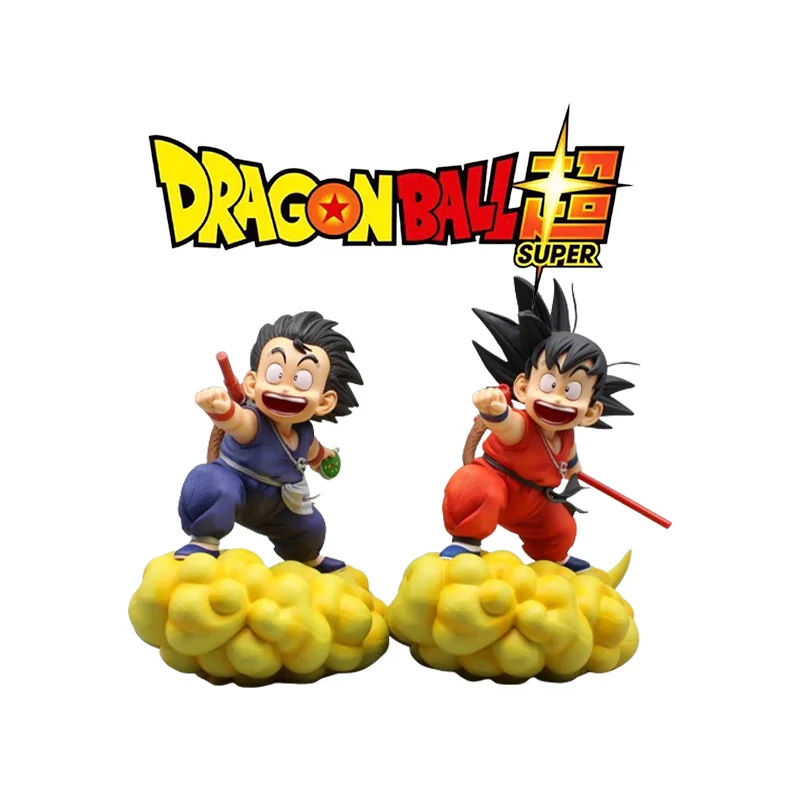 20cm Dragon Ball Son Goku Anime Figures Child Goku Ride Cloud Pvc Statue - £38.24 GBP+