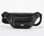 Al genuine leather casual fanny pack belt waist bag for men phone pouch travel bum thumb155 crop