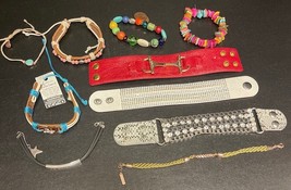 Lot of 10 Boho Bracelets Yuda Bands &amp; More Some Signed - $25.66 CAD