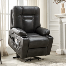 Massage Chair with left Function Lumber Heat Upholstered in Gray - £703.73 GBP