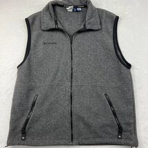 Columbia Fleece Vest Women&#39;s Large Full Zip Outdoor Gray - $527.87 MXN