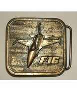 General Dynamics F-16 Fighting Falcon USAF belt buckle 1977 brass fighte... - $25.00