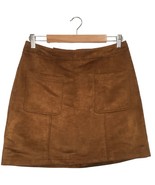 New Old Navy Shirt Womens 10 Suede Aline Makes Cents School Girl Mini Brown - $32.48 CAD