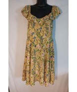 Old Navy Women&#39;s Size Medium Petite Yellow Floral Mini Dress - £11.05 GBP
