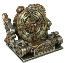 Alchemy Gothic Time Chronambulator Desk Clock Steampunk Resin Gift Decor V26 New - £43.12 GBP