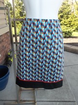 NWOT W BY WORTH MULTI COLOR PRINT SKIRT 2 - £19.86 GBP