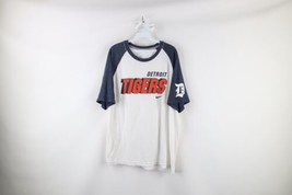 Nike Mens XL Old English D Detroit Tigers Baseball Short Sleeve T-Shirt White - £27.11 GBP