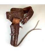 Western Vintage Tooled Leather Gun Holster Belt Ammo Handmade Vaquero Pi... - €83,96 EUR