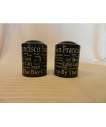 Set of Black San Francisco The City By The Bay Salt &amp; Pepper Shakers - £22.97 GBP