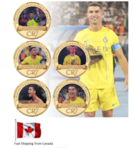  Cristiano Ronaldo Soccer Football Player – 5pcs Gold Plated Coins with ... - $39.00
