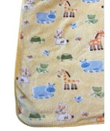 Circo Yellow Jungle Zoo Safari Animal Plush Blanket Giraffe Hippo Frog R... - £31.13 GBP