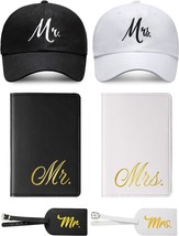 6 Pc\. Mr. And Mrs. Gifts Set For Couple, Including Bride Baseball Caps And - £27.53 GBP