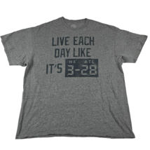 Live Each Day Like Its 3-28 New England Patriots Falcons Super Bowl Shirt Men XL - £22.20 GBP