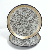 Eclectique Kai Kai Collector Decorator Plates 2 pcs w/Wall Hangers - £54.30 GBP